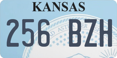KS license plate 256BZH