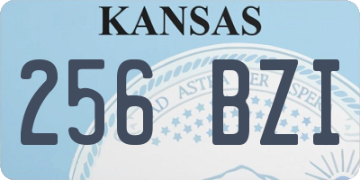 KS license plate 256BZI