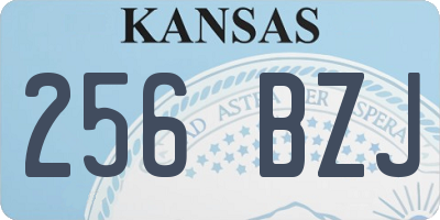 KS license plate 256BZJ