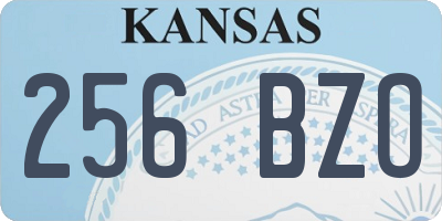 KS license plate 256BZO