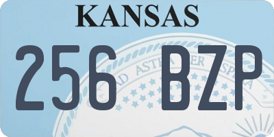 KS license plate 256BZP