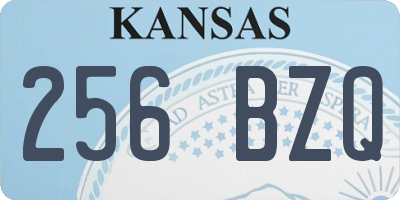 KS license plate 256BZQ
