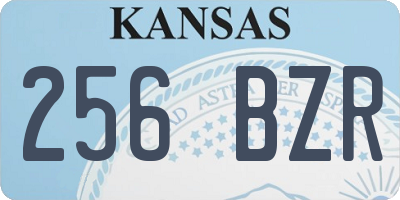 KS license plate 256BZR