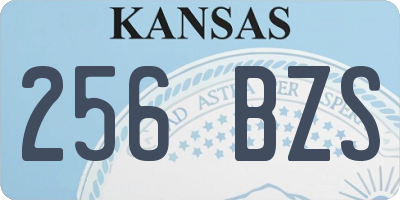 KS license plate 256BZS
