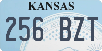 KS license plate 256BZT