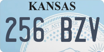 KS license plate 256BZV