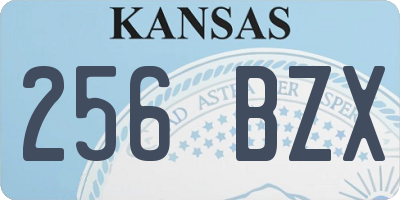KS license plate 256BZX
