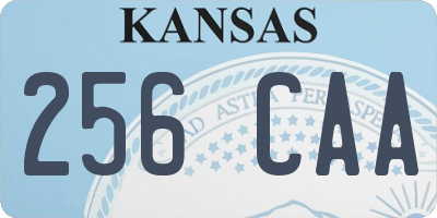 KS license plate 256CAA