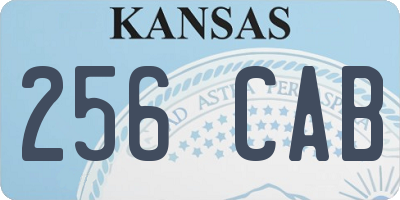 KS license plate 256CAB