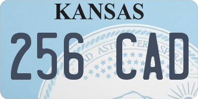 KS license plate 256CAD