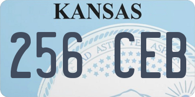 KS license plate 256CEB