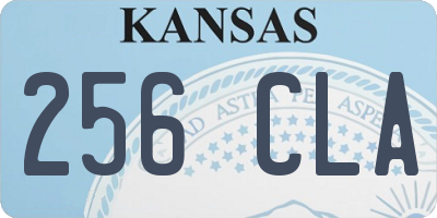 KS license plate 256CLA
