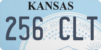 KS license plate 256CLT