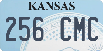 KS license plate 256CMC