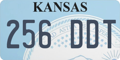 KS license plate 256DDT