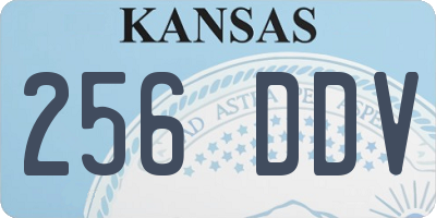 KS license plate 256DDV