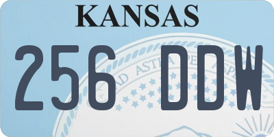 KS license plate 256DDW