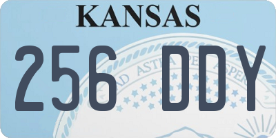 KS license plate 256DDY