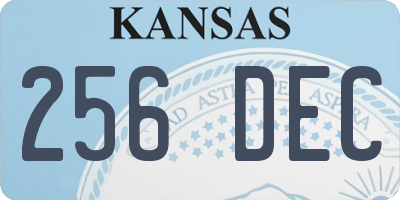 KS license plate 256DEC