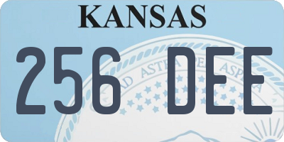 KS license plate 256DEE