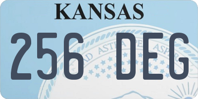 KS license plate 256DEG