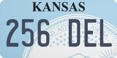 KS license plate 256DEL