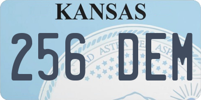 KS license plate 256DEM