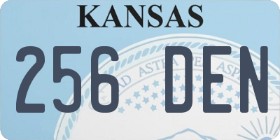 KS license plate 256DEN
