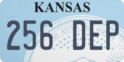KS license plate 256DEP