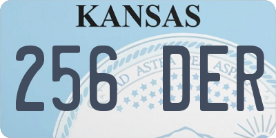 KS license plate 256DER