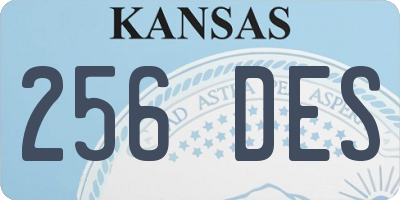 KS license plate 256DES
