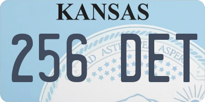KS license plate 256DET