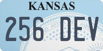 KS license plate 256DEV