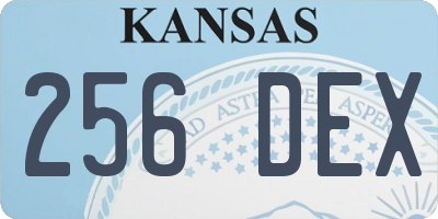 KS license plate 256DEX