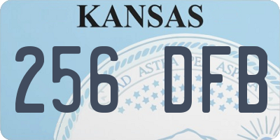 KS license plate 256DFB