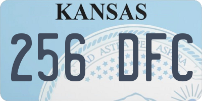 KS license plate 256DFC