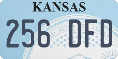KS license plate 256DFD