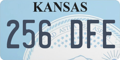 KS license plate 256DFE