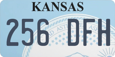 KS license plate 256DFH