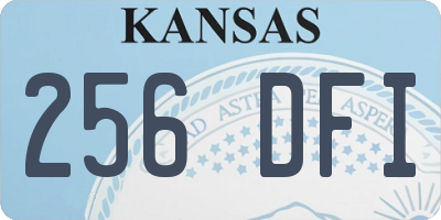 KS license plate 256DFI