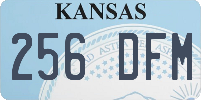KS license plate 256DFM
