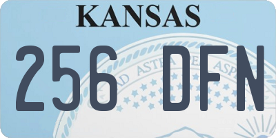KS license plate 256DFN
