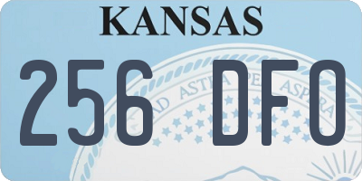 KS license plate 256DFO