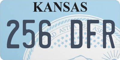 KS license plate 256DFR