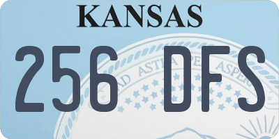 KS license plate 256DFS