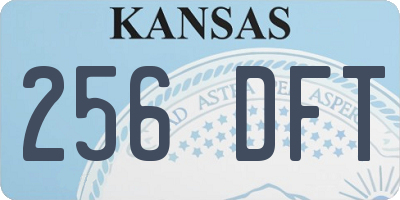 KS license plate 256DFT