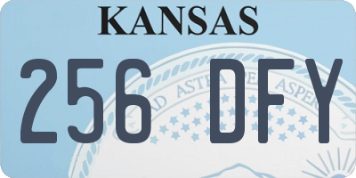 KS license plate 256DFY