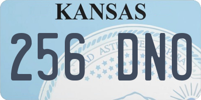 KS license plate 256DNO