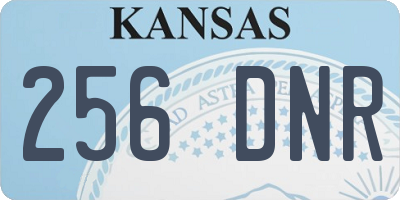 KS license plate 256DNR