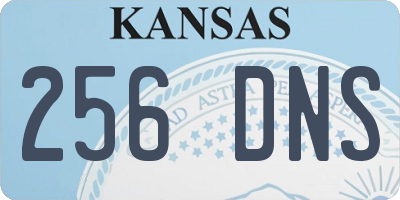 KS license plate 256DNS